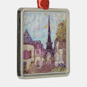 ParisCityscape Pointillismverzierung Kristie Ornament Aus Metall (Rechts)