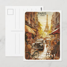 Pariser Abend Tour Effiel Vintage Geschenke
