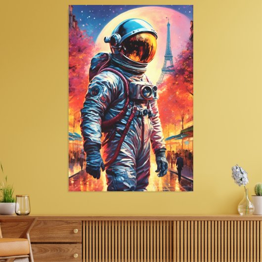 Pariser Astronaut Leinwanddruck (Insitu (Wohnzimmer))