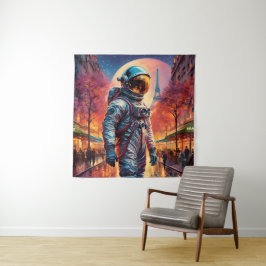 Pariser Astronaut Wandteppich