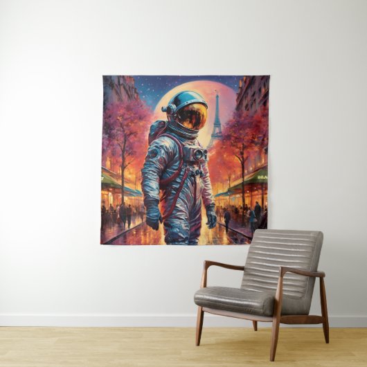 Pariser Astronaut Wandteppich (Beispiel)