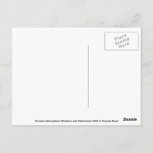 Pariser Atmosphäre - Fenster und Reflektionen Postkarte (Rückseite)