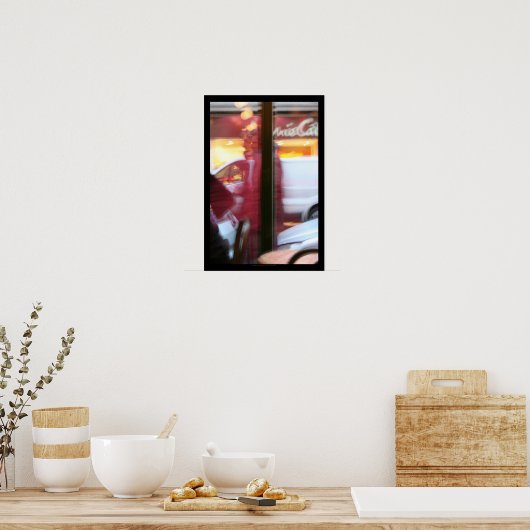 Pariser Atmosphäre in bewegtem Poster (Küche)