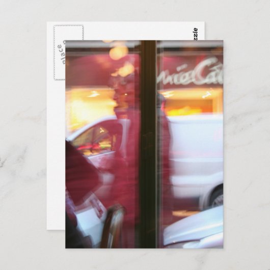 Pariser Atmosphäre in Bewegung Postkarte (Vorne/Hinten)