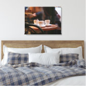 Pariser Atmosphäre Kaffeegenast oder Geist-Leinwan Leinwanddruck (Insitu (Schlafzimmer))