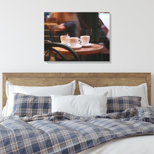 Pariser Atmosphäre Kaffeegenast oder Geist-Leinwan Leinwanddruck (Insitu (Schlafzimmer))