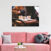 Pariser Atmosphäre Kaffeegenast oder Geist-Leinwan Leinwanddruck (Insitu (Wohnzimmer))
