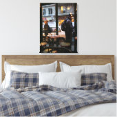 Pariser Atmosphäre Rue Rambuteau Beaubourg Leinwan Leinwanddruck (Insitu (Schlafzimmer))