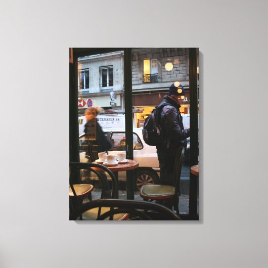 Pariser Atmosphäre Rue Rambuteau Beaubourg Leinwan Leinwanddruck (Vorderseite)