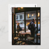 Pariser Atmosphäre Rue Rambuteau bei Beaubourg Postkarte (Vorne/Hinten)