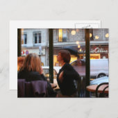 Pariser Atmosphäre Ruhe Rue Rambuteau Postcard Postkarte (Vorne/Hinten)