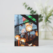 Pariser Atmosphärenlampen und Reflektion Postkarte (Stehend Vorderseite)