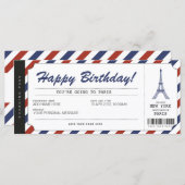 Pariser Ausflug Boarding Pass Ticket (Vorne/Hinten)