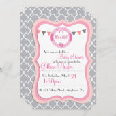 Pariser Babydusche Einladung (Vorne/Hinten)