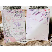 Pariser Babydusche Einladung Bonjour Bebe pink