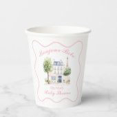 Pariser Babydusche Pariser Café Party Pappbecher (Vorderseite)