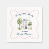 Pariser Babydusche Pariser Café Party Serviette (Vorderseite)