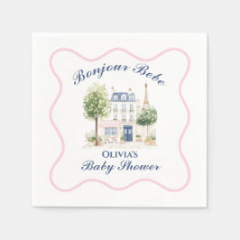 Pariser Babydusche Pariser Café Party Serviette