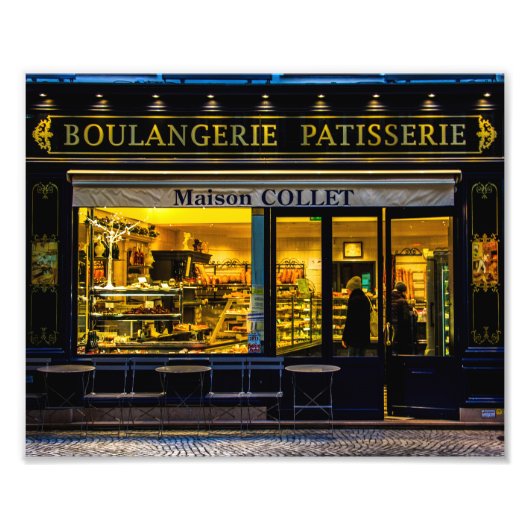 Pariser Bäckerei Boulangerie Patisserie 8 x 10 Fotodruck (Vorne)