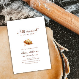 Pariser Bäckerei Konditorei Croissant Babydusche Einladung