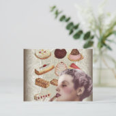Pariser Backkuchen-Backwaren-Retro-Kekse Postkarte (Stehend Vorderseite)