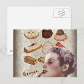 Pariser Backkuchen-Backwaren-Retro-Kekse Postkarte (Vorne/Hinten)