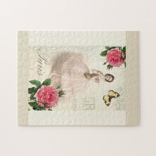 Pariser Ballerina, französische inspirierte Baller Puzzle (Horizontal)