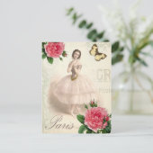Pariser Ballerina Postkarte (Stehend Vorderseite)