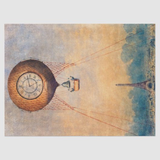 Pariser Ballon-Gewebe oder Dekoupage-Papier Seidenpapier (Vorderseite)