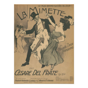 Pariser Ballsaal Tanz Französisch Vintage Belle Ep Poster