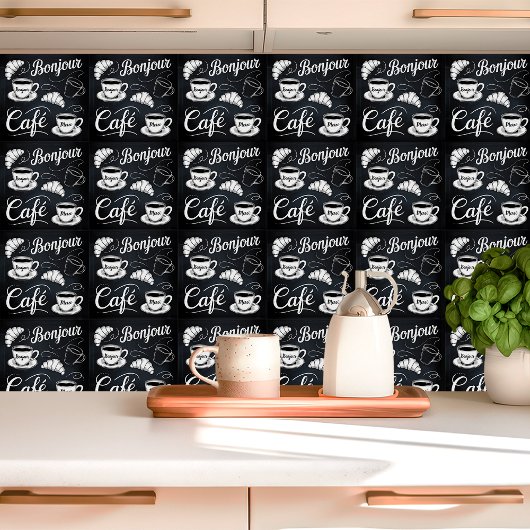 Pariser Bistro Chalkboard Café Fliese