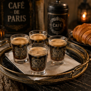Pariser Bistro-Mosaikfliesen-Pint Gothic Shot Schnapsglas