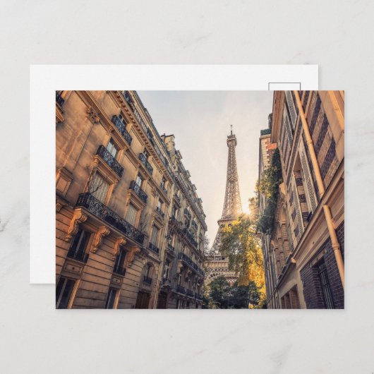 Pariser Blick Postkarte (Vorne/Hinten)
