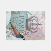 Pariser Blumen Fleecedecke (Vorderseite (Horizontal))