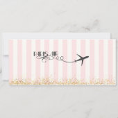 Pariser Boarding Pass Einladung, Bridal, Baby Einladung (Rückseite)