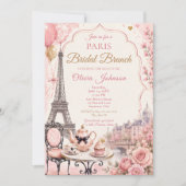 Pariser Braut-Brunch Einladung (Vorderseite)