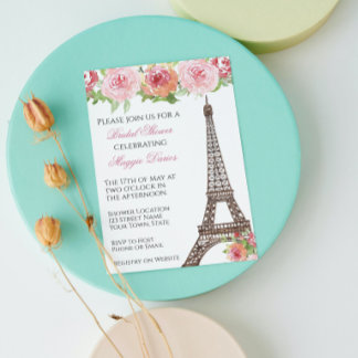 Pariser Brautdusche Einladung