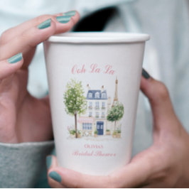 Pariser Brautparty Pariser Café Pappbecher