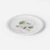 Pariser Brautparty Pariser Café Pappteller (Schrägansicht)