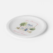 Pariser Brautparty Pariser Café Pappteller (Schrägansicht)