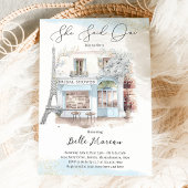 Pariser Brautparty Sie sagte Oui Französisch Brida Einladung