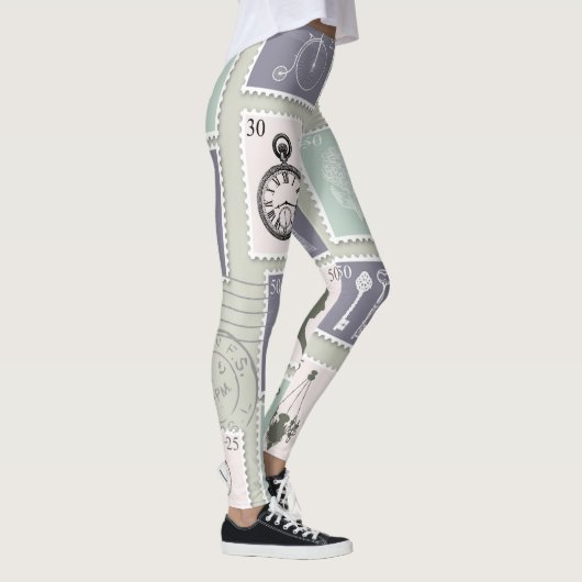 Pariser Briefmarke Leggings (Rechts)