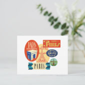 Pariser Briefmarke Postkarte (Stehend Vorderseite)