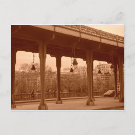 Pariser Brücke in Sepia Postkarte