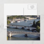 Pariser Brücken Postkarte (Vorne/Hinten)