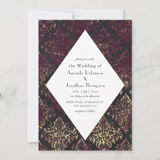 Pariser Burgund und Imitate Einladung (Vorderseite)