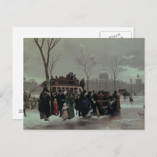 Pariser Busunfall Postkarte (Vorne/Hinten)