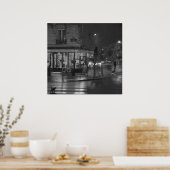 Pariser Café bei Nacht Poster (Küche)