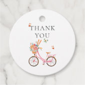 Pariser Café Boulangerie Pink Fahrrad Geschenkanhänger (Vorderseite)