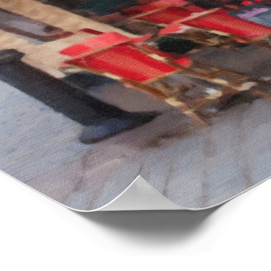 Pariser Café Brasserie Poster (Ecke)